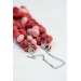 Deep Red Floral Statement Necklace