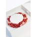 Deep Red Floral Statement Necklace