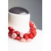 Deep Red Floral Statement Necklace