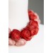 Deep Red Floral Statement Necklace