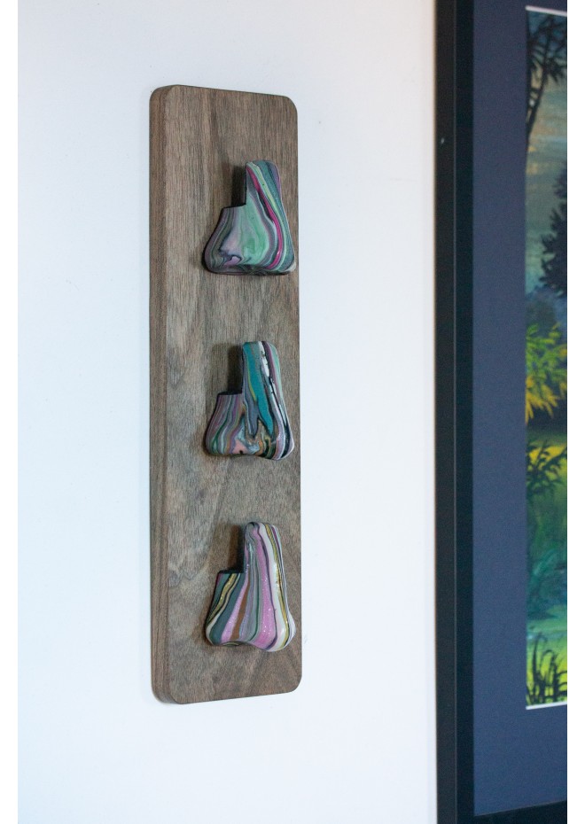 Wall Mounted Glasses Holder with Sculptural Noses