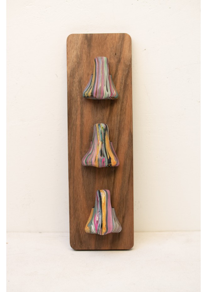 Wall Mounted Glasses Holder with Sculptural Noses