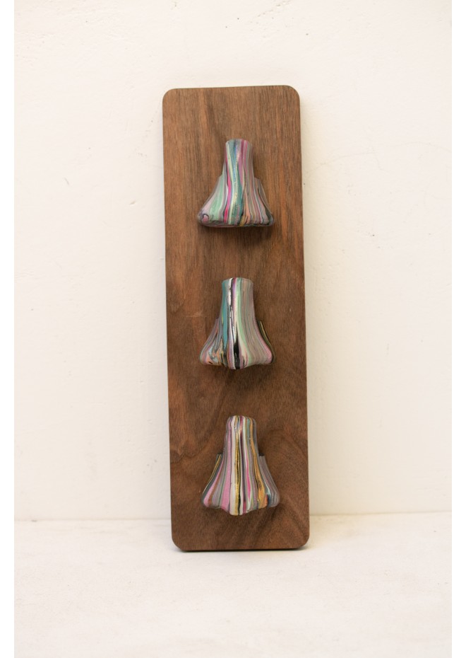 Wall Mounted Glasses Holder with Sculptural Noses
