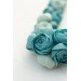Dusty Teal Floral Statement Necklace