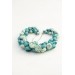 Dusty Teal Floral Statement Necklace