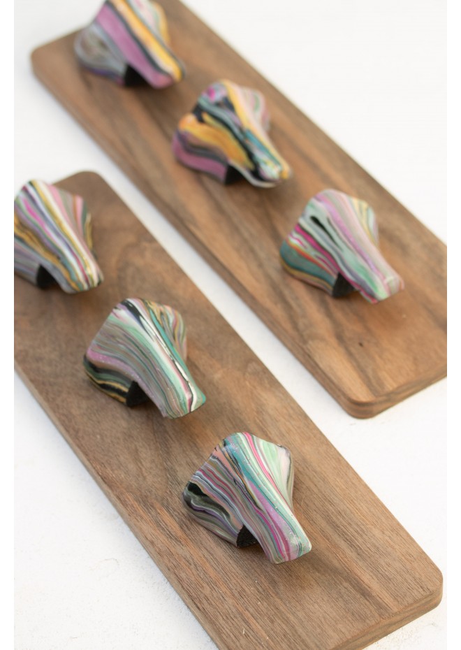 Wall Mounted Glasses Holder with Sculptural Noses