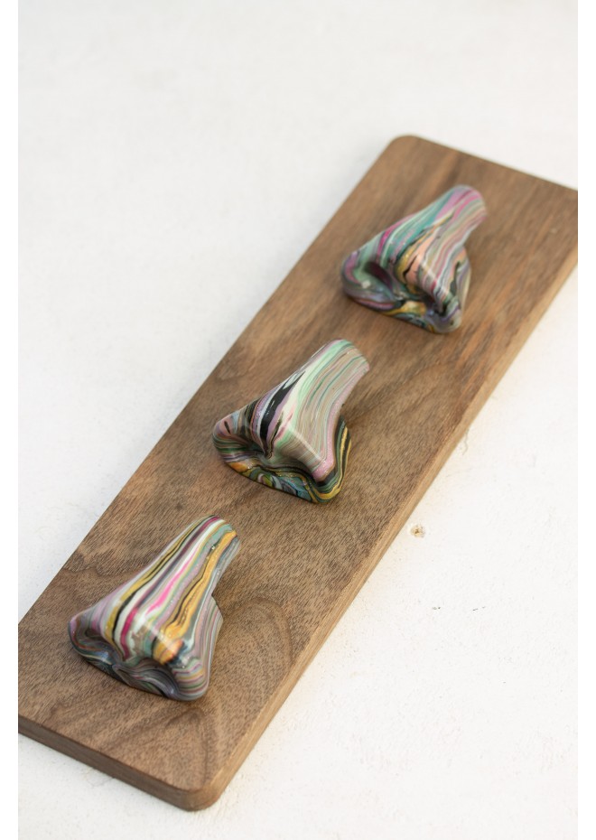 Wall Mounted Glasses Holder with Sculptural Noses