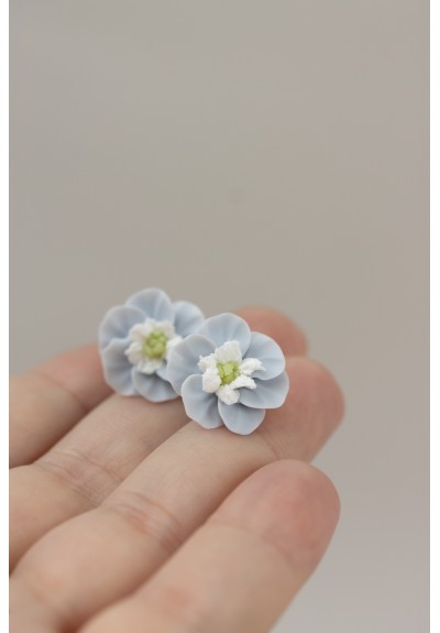 Reimagined Floral Stud Earrings – Delicate Botanical Bridal Jewelry