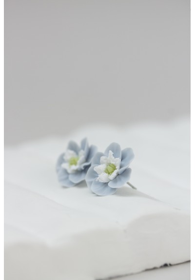 Reimagined Floral Stud Earrings – Delicate Botanical Bridal Jewelry