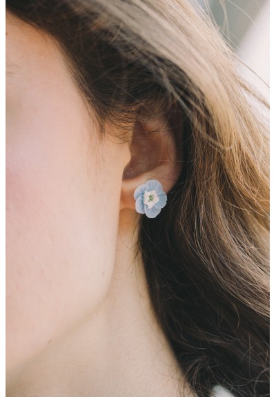 Reimagined Floral Stud Earrings – Delicate Botanical Bridal Jewelry