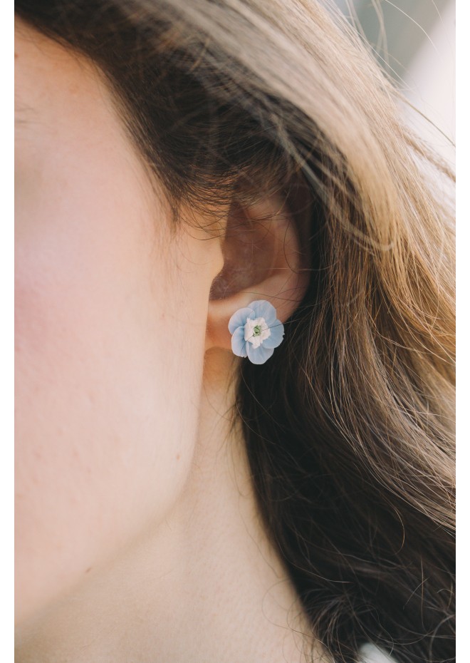 Floral Stud Earrings – Delicate Botanical Bridal Design