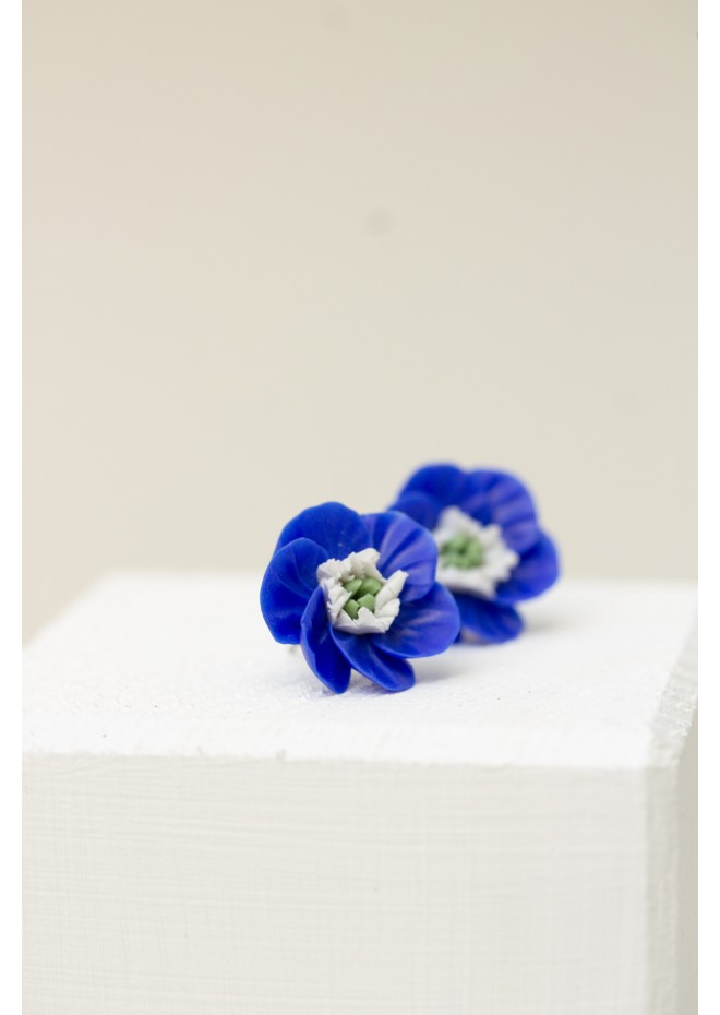 Floral Stud Earrings – Delicate Botanical Bridal Design