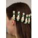 Green and Beige Succulent Hair Pin