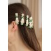 Green and Beige Succulent Hair Pin