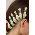 Green and Beige Succulent Hair Pin