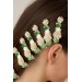 Green and Beige Succulent Hair Pin