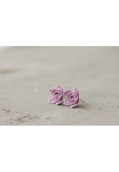 Purple Hypoallergenic Succulent Studs