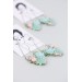 Statement Blue and Pink Succulents Earrings