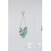 Statement Blue and Pink Succulents Earrings