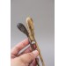 Unique  Green and Beige Wooden Hairpin With Handcrafted Succulents