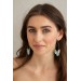 Statement Blue and Pink Succulents Earrings