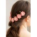 Pink Succulent Hairpin