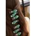 Green and Purple  Succulent Hair Clip / Hair Pin