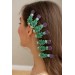 Green and Purple  Succulent Hair Clip / Hair Pin