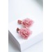Pink gold Flowers Statement earrings, polymer clay earrings