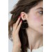 Black gold Flowers Statement earrings, polymer clay earrings