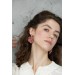 Pink gold Flowers Statement earrings, polymer clay earrings