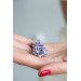 Grey Purple Succulent Echeveria Cuff earrings 