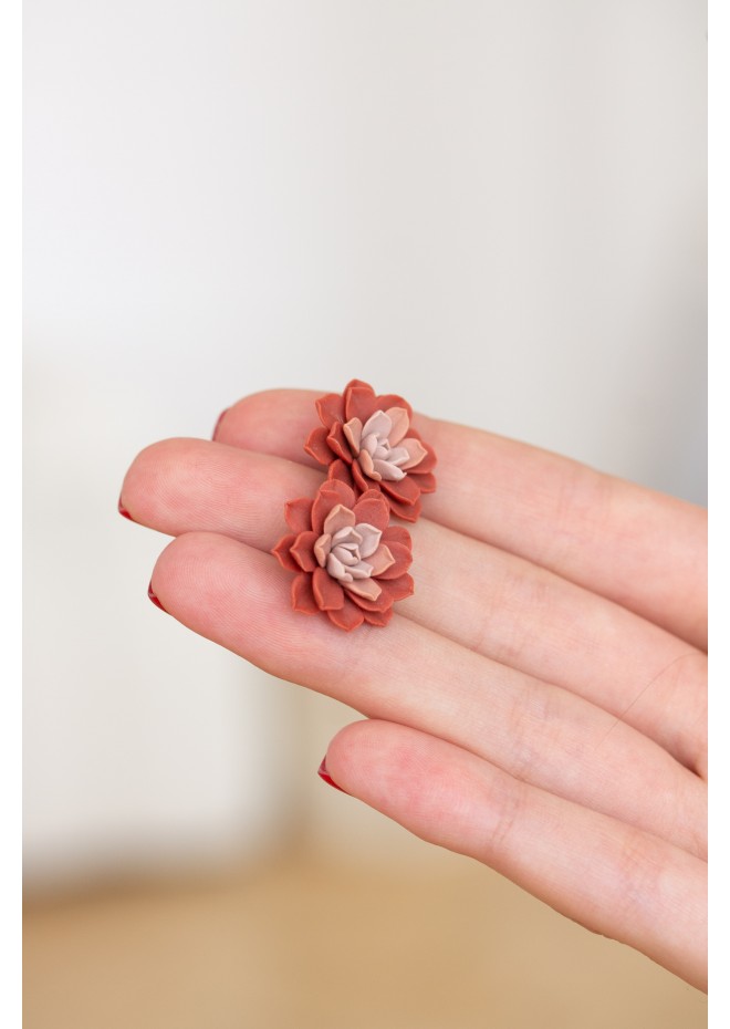 Terracotta Hypoallergenic Succulent Studs