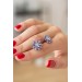Purple Gray Hypoallergenic Succulent Studs