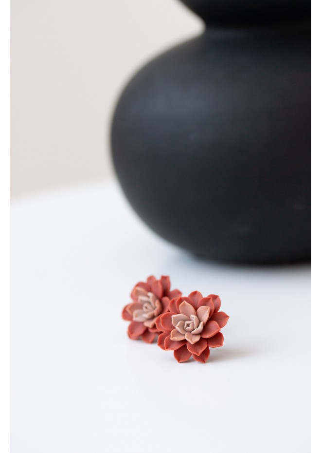 Terracotta Hypoallergenic Succulent Studs