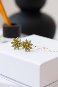 Green Hypoallergenic Succulent Studs