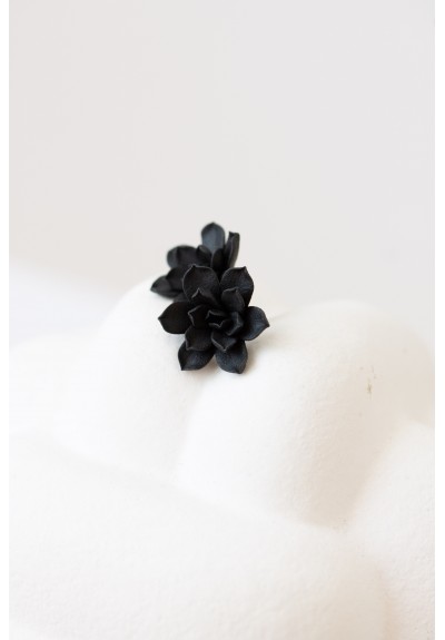 Black Hypoallergenic Succulent Studs