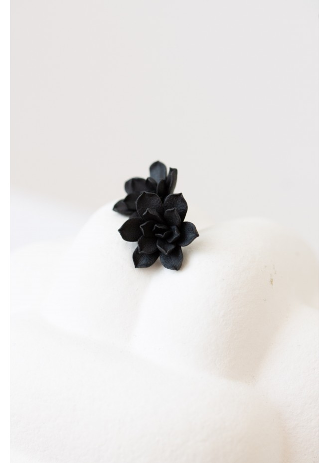 Black Hypoallergenic Succulent Studs