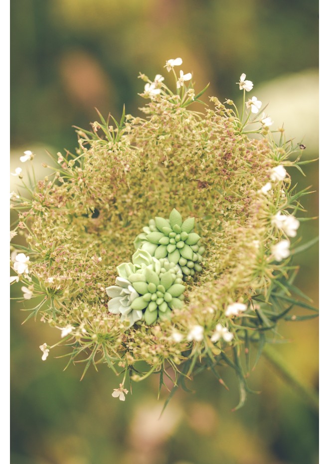 Green bouquet Succulent Stud Earrings