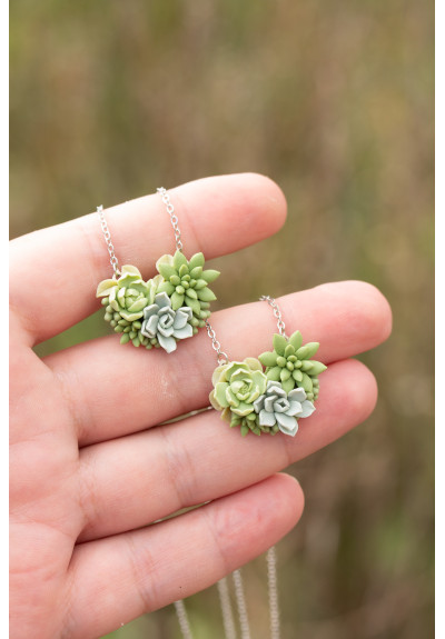 Green Succulent Pendant