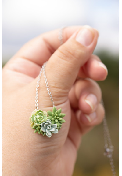 Green Succulent Pendant