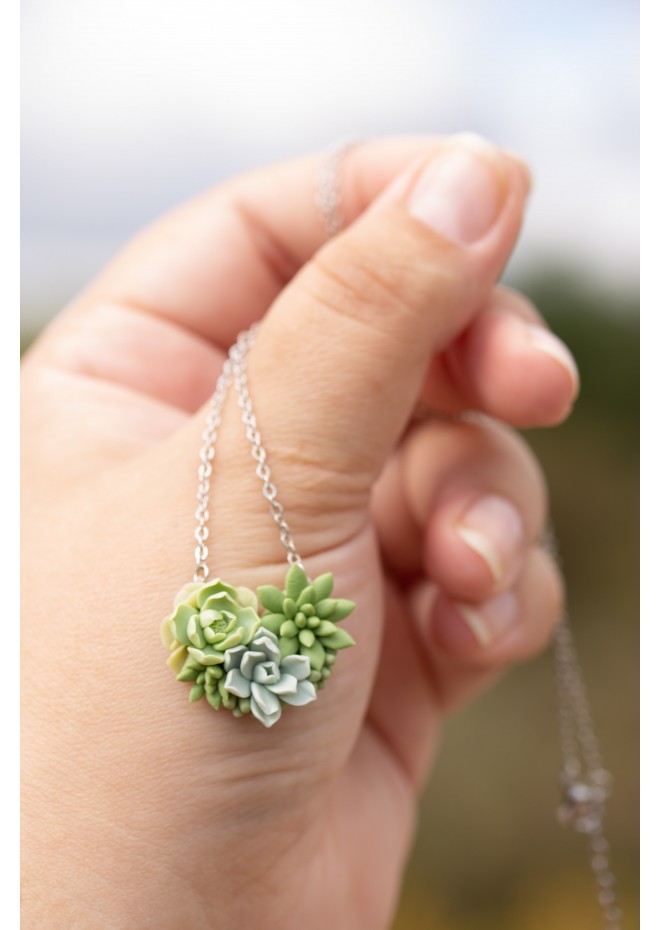 Green Succulent Pendant