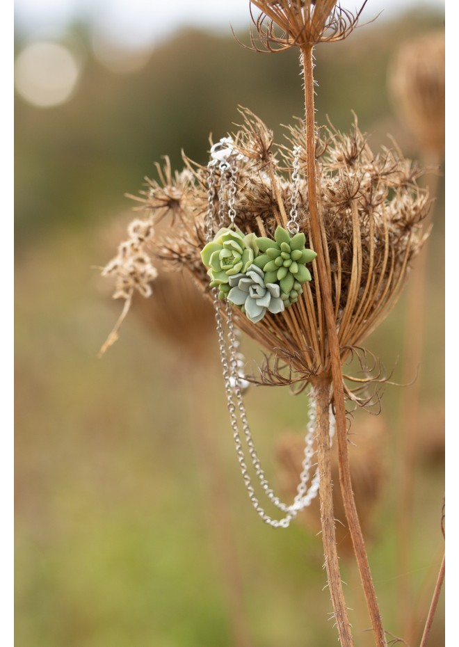 Green Succulent Pendant