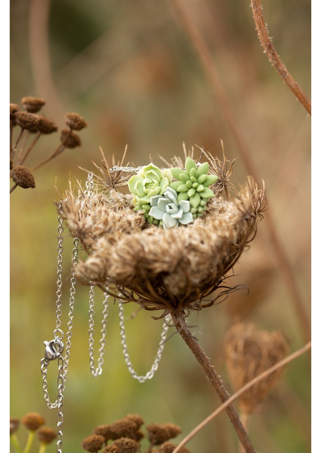 Green Succulent Pendant