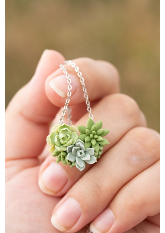 Green Succulent Pendant