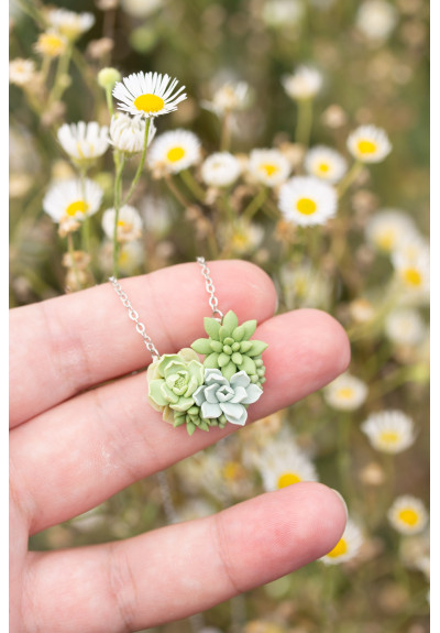 Green Succulent Pendant