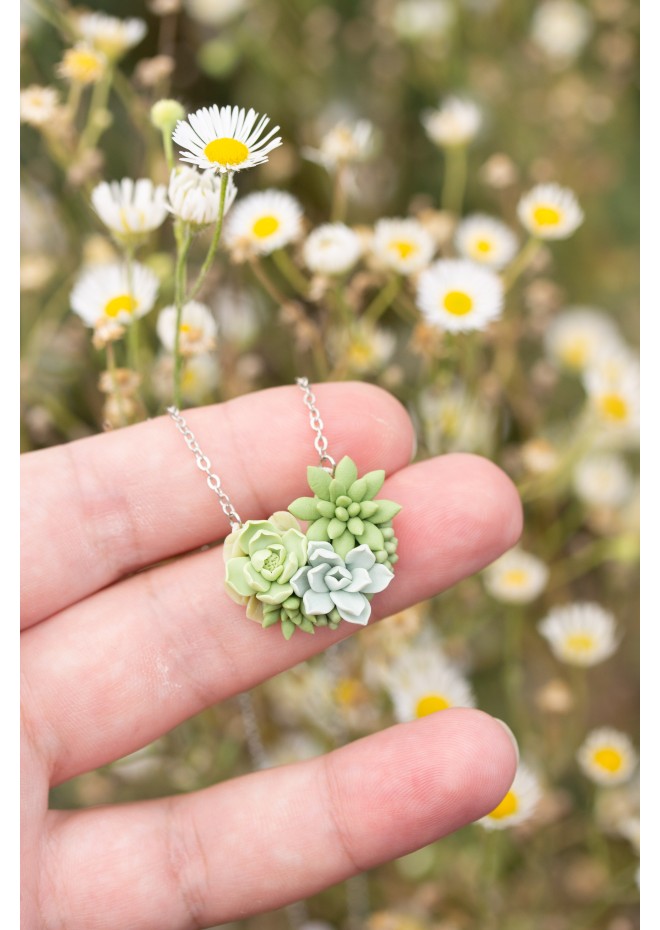 Green Succulent Pendant