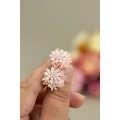 Pink bouquet Succulent Stud Earrings