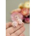 Pink bouquet Succulent Stud Earrings