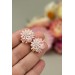 Pink bouquet Succulent Stud Earrings